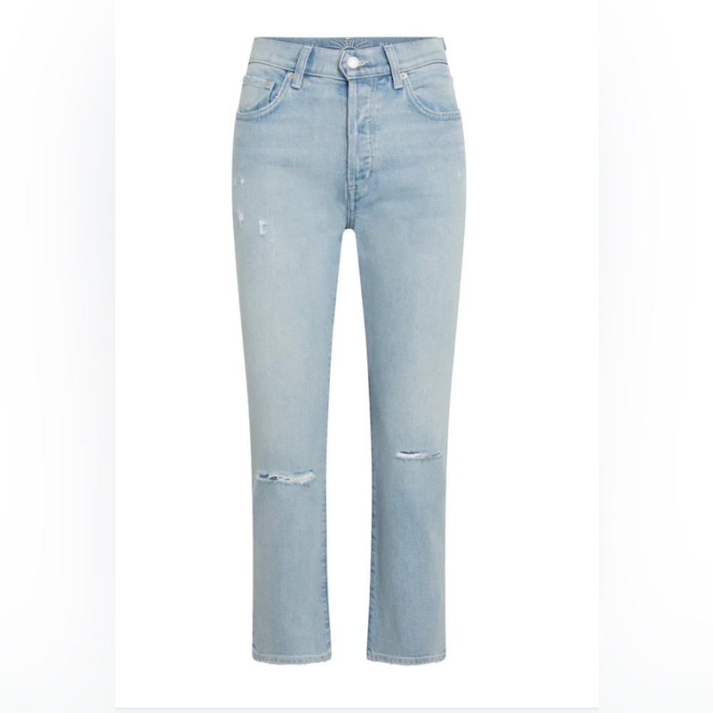 NWT Daily Blue Hype Jeans in Shade Dust Light Wash Denim Cropped Straight Leg